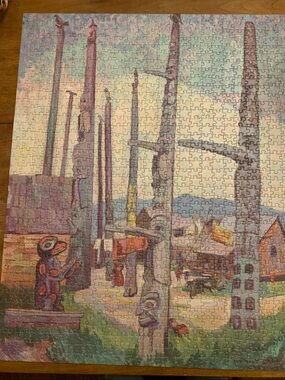 Pomegranate Emily Carr 1000 Piece Puzzle Totem Poles